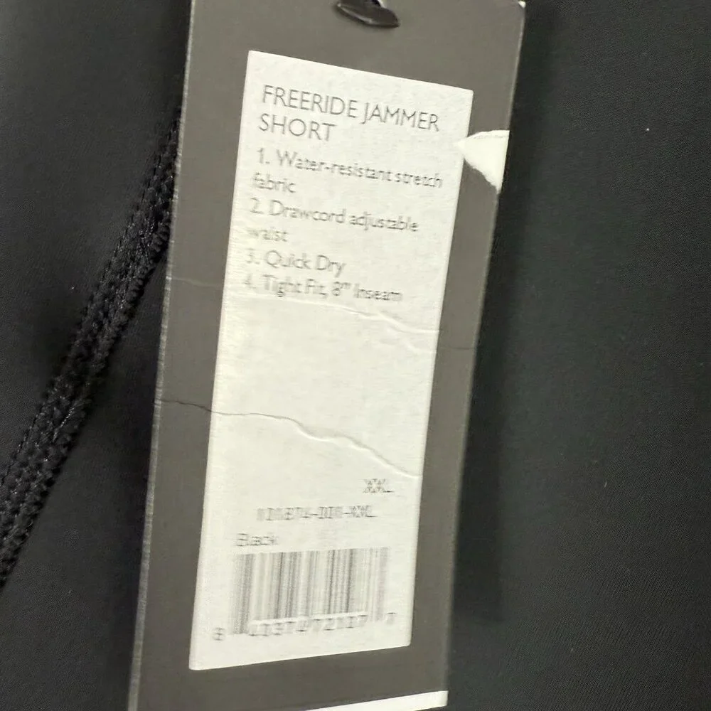 Rhone Men's Freeride Jammer Shorts XXL Black Swimwear Compression NWT Active